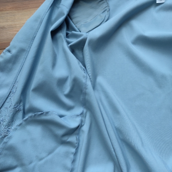 Alfred Dunner Jacket Size 14 Embroidery Button Up Padded Sky Blue - Picture 9 of 9